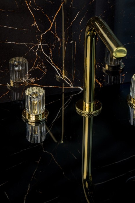 Смеситель на столешницу на 3 отв. Gold, Boheme Elegante - 152-G-EL