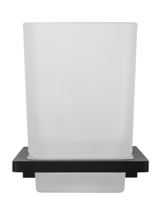 Стакан для зубных щеток с держателем, Wonzon & Woghand Eclipse, WW-9121-BL цвет: черный