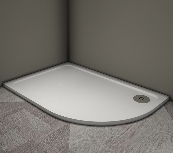 Душевой поддон 1000x800x30, Veconi Tezeo stone, искусственный камень, белый арт. TZ11L-10080A-01-19C3