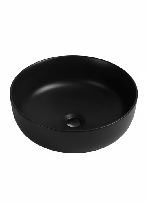 Накладная раковина круглая, Wonzon &amp; Woghand Erie, WW-RN4076-MB цвет: черный