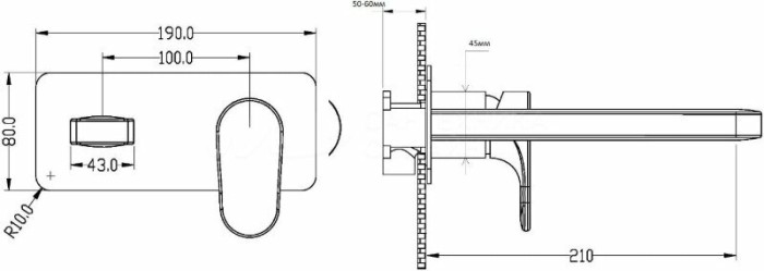 Смеситель для раковины, золото, Spectre Boheme 455-G
