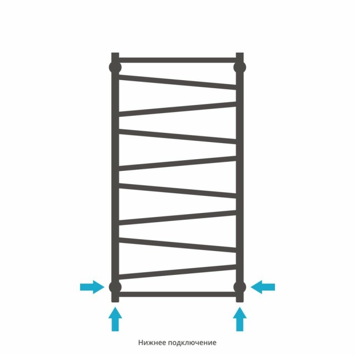 Сунержа Водяной полотенцесушитель 1000x500, Сирокко, 071-0253-1050 цвет: сатин