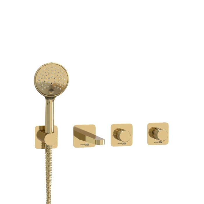 Встраиваемый комплект для ванны с лейкой и изливом Ems 7600 WasserKRAFT арт. A7651.303.305.280.197.207