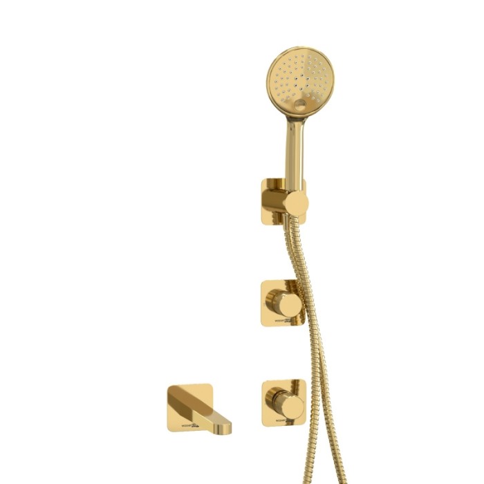 Встраиваемый комплект для ванны с лейкой и изливом Ems 7600 WasserKRAFT арт. A7651.303.305.280.197.207