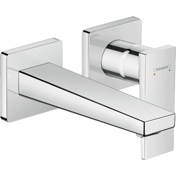 Смеситель для раковины скрытого монтажа, настенный, Hansgrohe Metropol, хром арт. 32525000