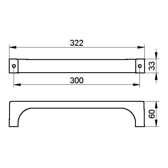 Поручень Keuco, Edition 11, 11107 010000 цвет: хром