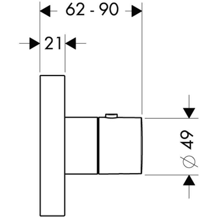 Термостат для душа ShowerSolutions Axor, шлифованная бронза арт. 10755140