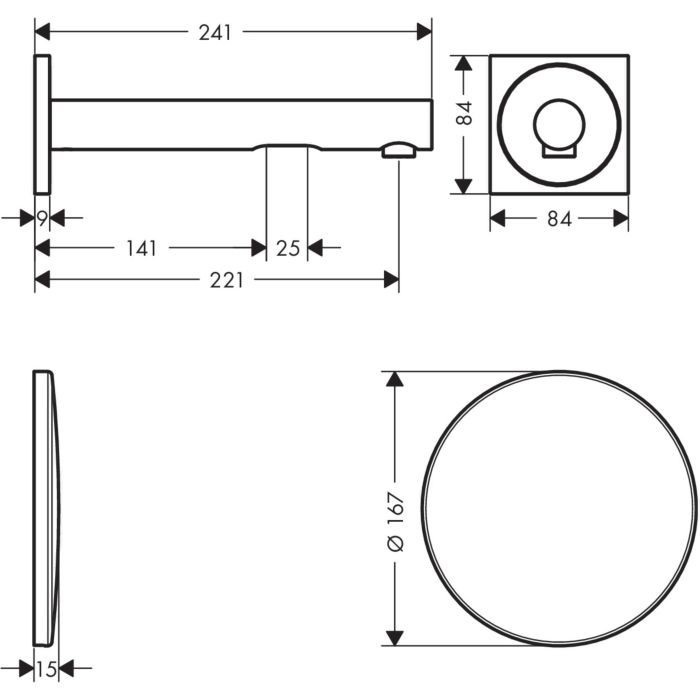 Электронный смеситель для раковины Uno Axor, шлифованное золото арт. 45111250
