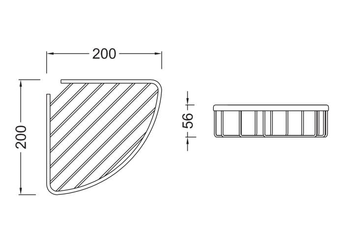 Угловая полка, Aquatek, хром арт. AQ4906CR