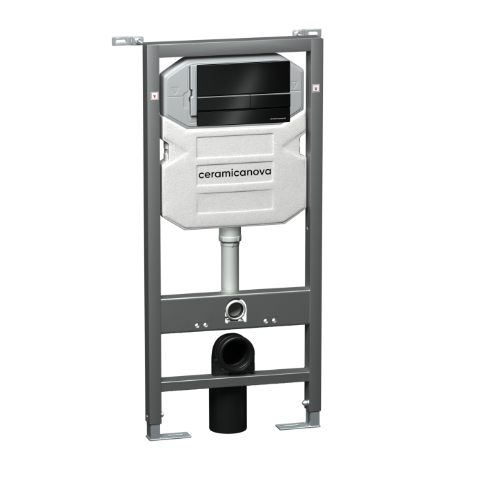 Инсталляция с кнопкой Ceramicanova Envision/ flat, черный арт. CN1002B