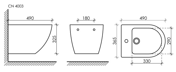 Биде Ceramicanova Metropol, белый арт. CN4003