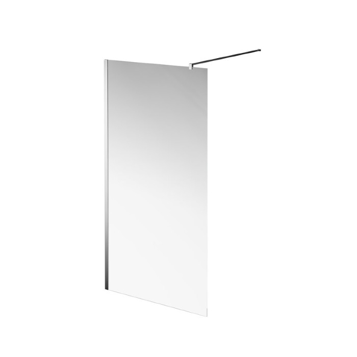 Душевая перегородка 100х195, Vetro Kerama Marazzi, хром - VE.100.WI.CR