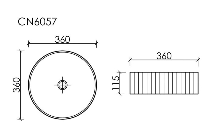 Накладная раковина Ceramicanova Element, серый арт. CN6057MH