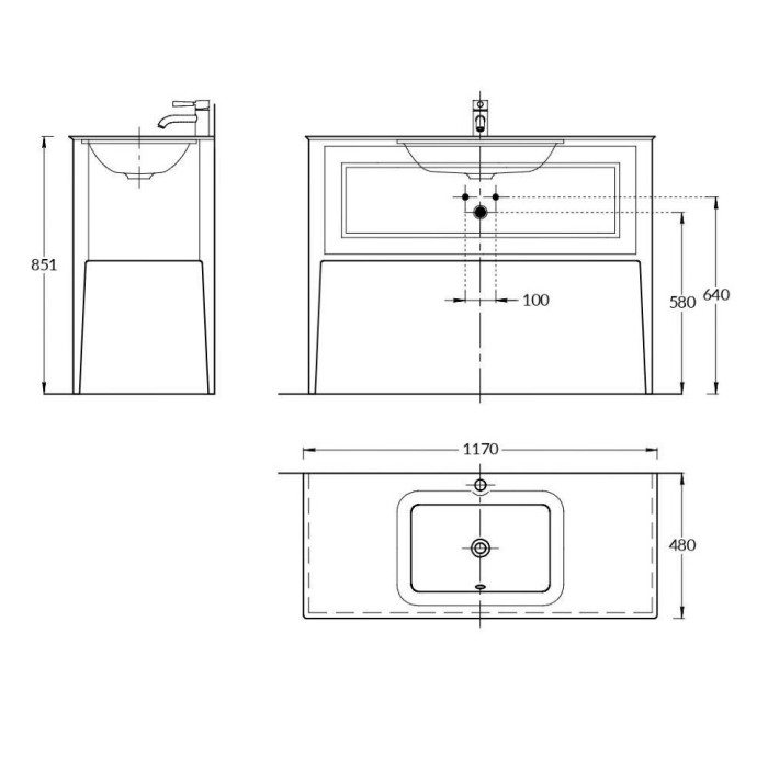 Тумба напольная 1 ящик 120см, Plaza classic Kerama Marazzi, бежевый - PL.CN.120.1\CAP.M