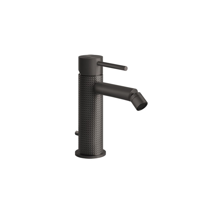 Смеситель для биде на 1 отв., с донным клапаном, излив: 118мм, Gessi 316, brushed black metal pvd арт. 54407#707