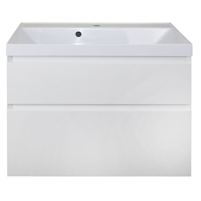 Тумба 80 800х450х660 подвесная, с раковиной Slim 80, белый матовый, Azario Velluto - CS00088603