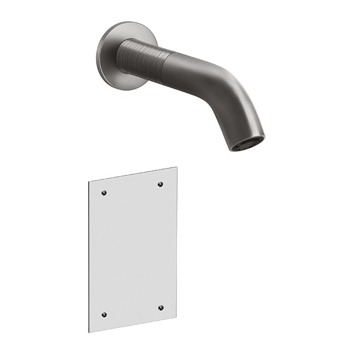 Смеситель для раковины, настенный, электронный, Gessi 316, steel brushed арт. 54315#239