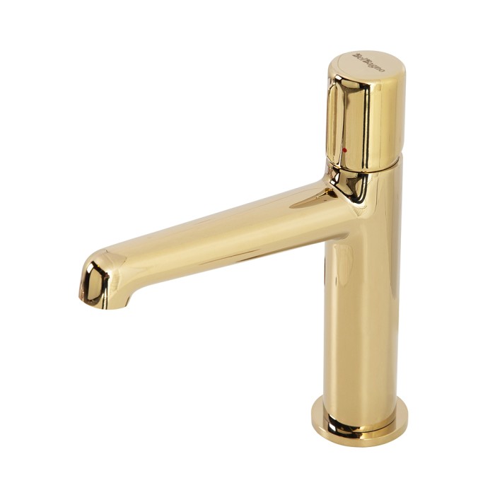Смеситель для раковины BelBagno, глянцевый золото, UNO, однорычажный арт. UNO-LVM-ORO
