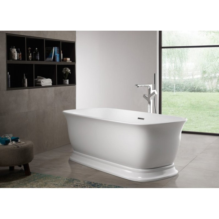 Акриловая ванна 170x80, отдельностоящая, овальная, BelBagno, белая арт. BB400-1700-800