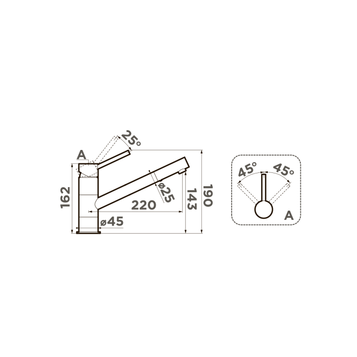Смеситель для кухни Omoikiri Aogashima-BN латунь, цвет нержавеющая сталь арт. 4994246