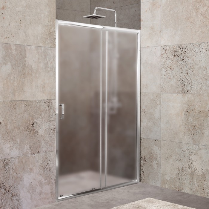 Душевая дверь в нишу 100x190 BelBagno, глянцевый хром, Unique арт. UNIQUE-BF-1-100/115-P-Cr