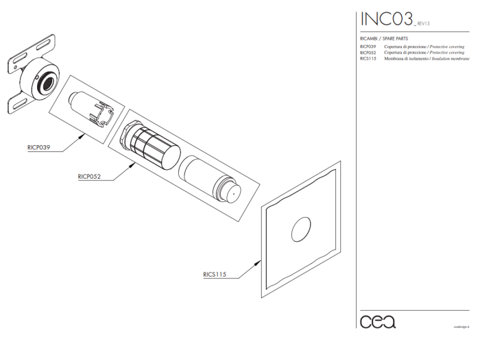 Скрытая часть CeaDesign INC универсальная арт. INC03