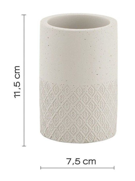 Настольный стакан Afrodita Gedy, 4998(08) цвет: серый