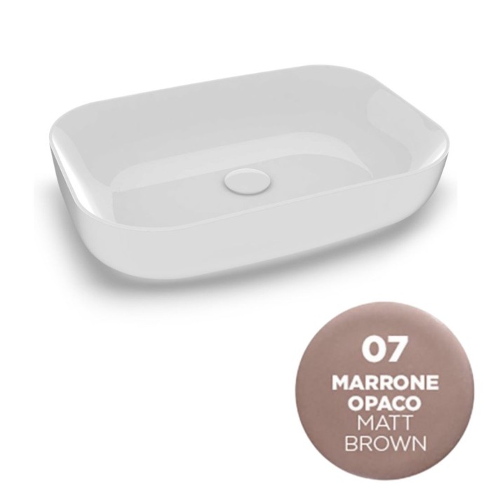 Накладная раковина, 60x42xh14 см, Olympia ceramica Metamorfosi, бежевый матовый арт. MET4260007