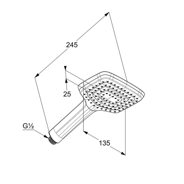 Душевая лейка 1s, freshline Kludi, хром - 6450005-00