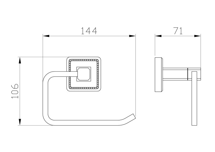 Держатель для туалетной бумаги без крышки, Wonzon & Woghand Roma, WW-7216 цвет: бронза
