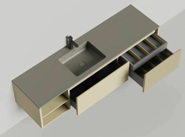 Подвесная тумба domino 1800, эмаль onda plus, Salini арт. 27D118ONA