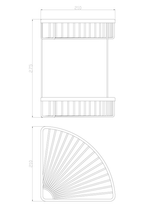 Полка для ванной 2-х ярусная, Wonzon & Woghand, WW-4128-CR цвет: хром