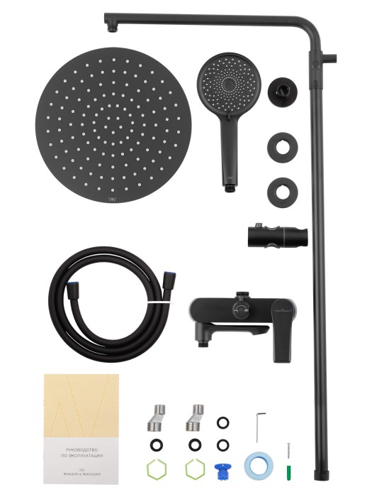 Душевая система, Wonzon & Woghand Brilliant, WW-88047079-MB цвет: черный