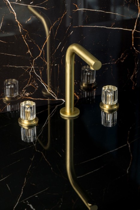 Смеситель на столешницу на 3 отв. Mat gold, Boheme Elegante - 152-MG-EL