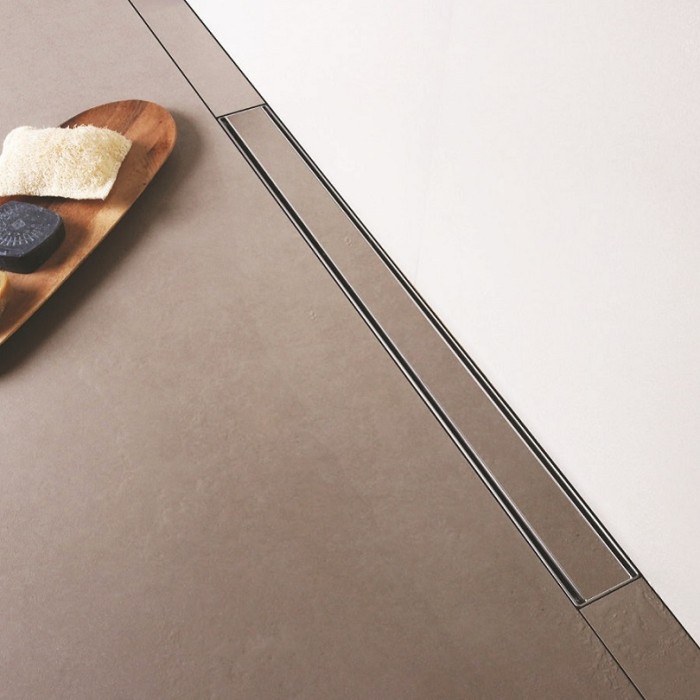 Душевой лоток BERGES В1 Keramik 400, матовый хром, S-сифон D50 H60, арт.090115