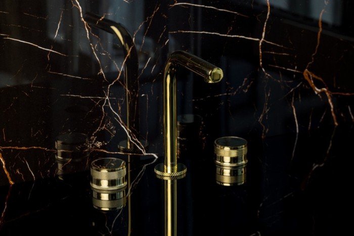 Смеситель на столешницу на 3 отв. Gold, Boheme Prestige - 152-G-PR