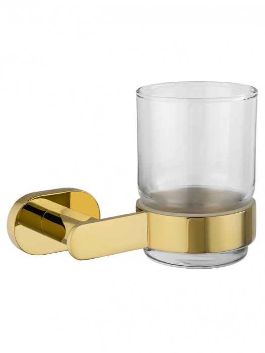 Стакан для зубных щеток с держателем, Wonzon &amp; Woghand First, WW-8421-LG цвет: золото