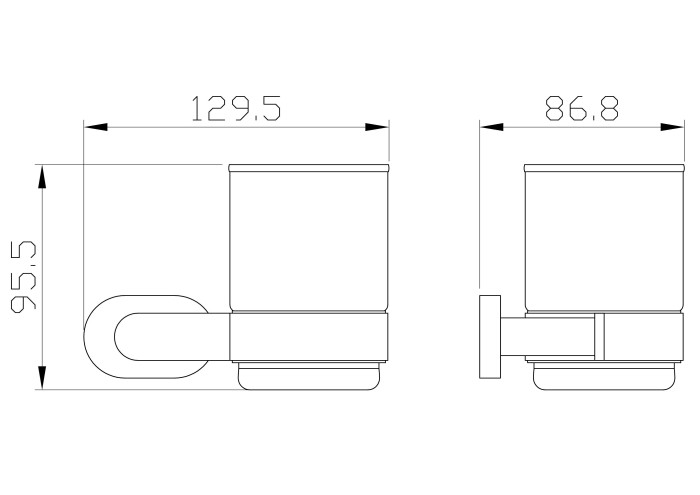 Стакан для зубных щеток с держателем, Wonzon & Woghand First, WW-8421-LG цвет: золото