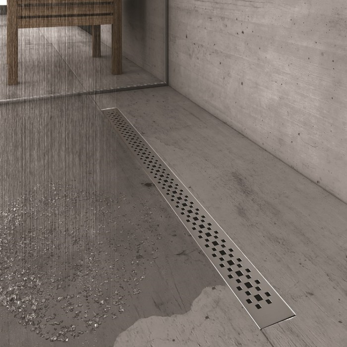 Душевой лоток BERGES C1 Brise 800, матовый хром, S-сифон D50 H60, арт.090133