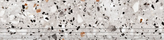 Ступень серая мат 30x120 PROGRES CERAMICA Evia terrazzo арт. NR0371