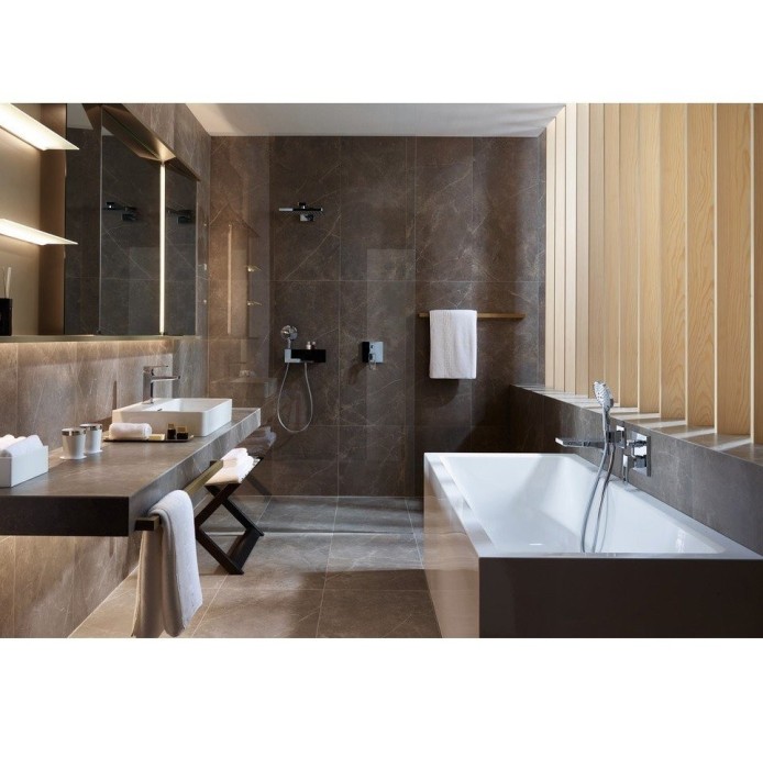 Шланговое подключение 300 с полкой и держателем для душа FixFit Hansgrohe, хром арт. 26456000