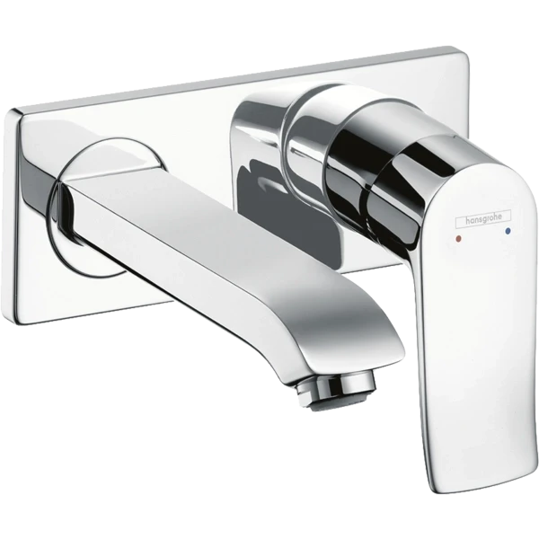 Смеситель для раковины LowFlow скрытого монтажа, настенный, Hansgrohe Metris, хром арт. 31251000