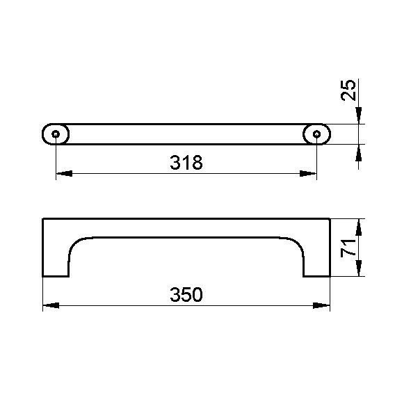 Поручень Keuco, Edition 400, 11507 010000 цвет: хром