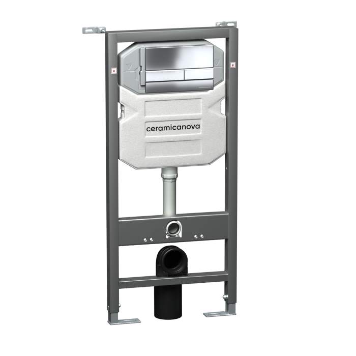Инсталляция с кнопкой Ceramicanova Envision/ flat, хром арт. CN1002CH