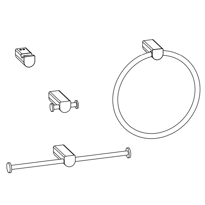Полотенцедержатель кольцевой, подвесной, Gessi Rilievo, хром арт. 59509#031