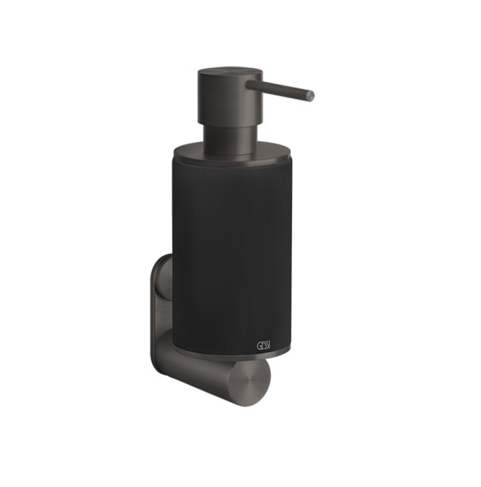 Дозатор для жидкого мыла настенный, Gessi 316, черный/brushed black metal pvd арт. 54714#707