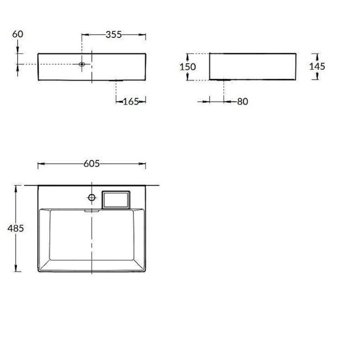 Раковина 60, Logica Kerama Marazzi, белый - LO.wb.60.1