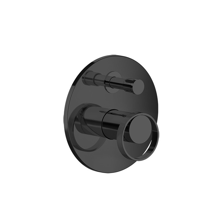 Смеситель для душа, встраиваемый, на 2 выхода, (внешние части), Gessi Anello, black xl арт. 63377#299