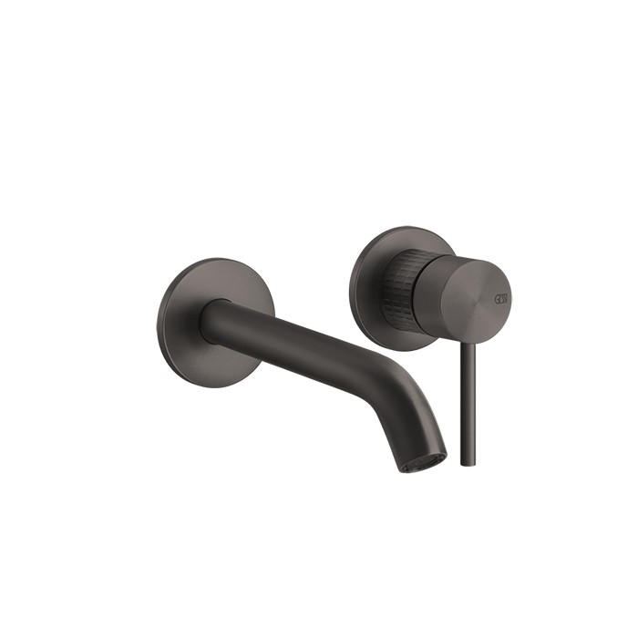 Встраиваемый смеситель для раковины с изливом 146-116мм, Gessi 316, brushed black metal pvd арт. 54283#707