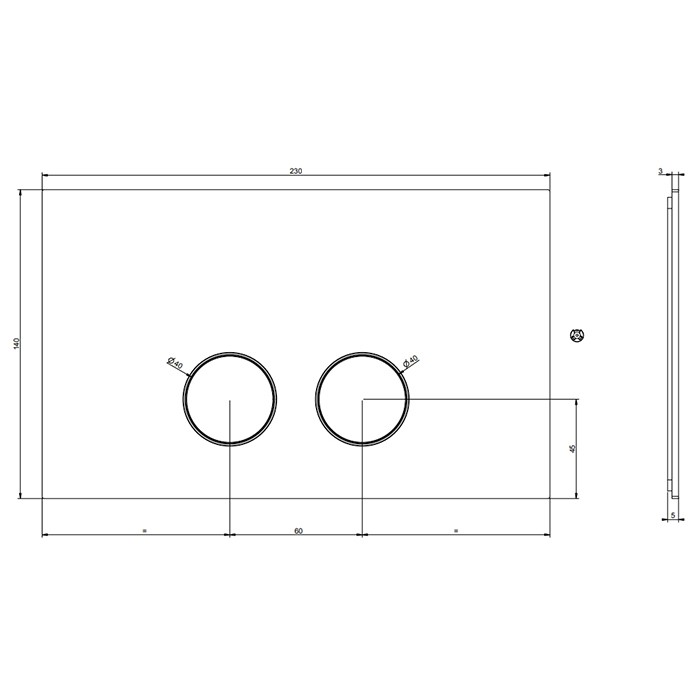 Клавиша смыва для унитаза, двойная, для систем инсталляций Viega Prevista, цвет Gold PVD, Gessi, 54621#246 цвет: золото